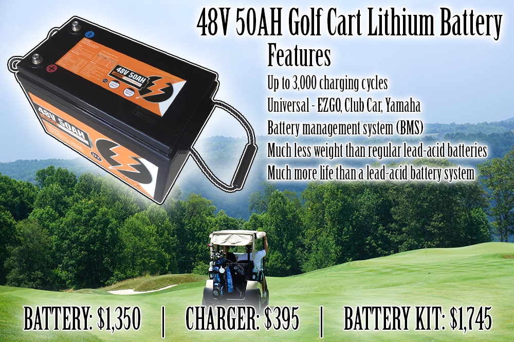 50ah lithium battery, 48v golf cart lithium battery, ezgo club car yamaha